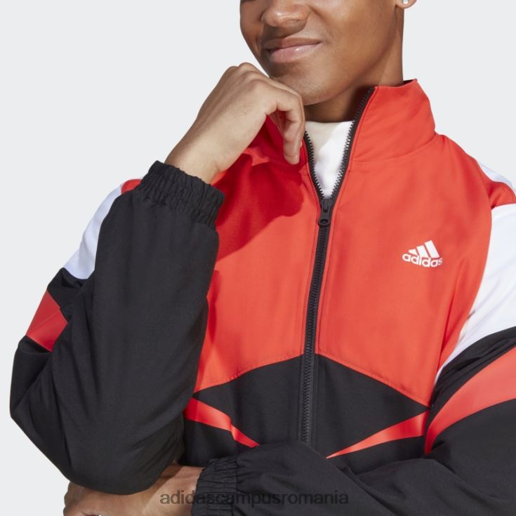 adidas campus romania jachetă neagră colorblock adidas bărbați negru/alb/rosu J266N25211
