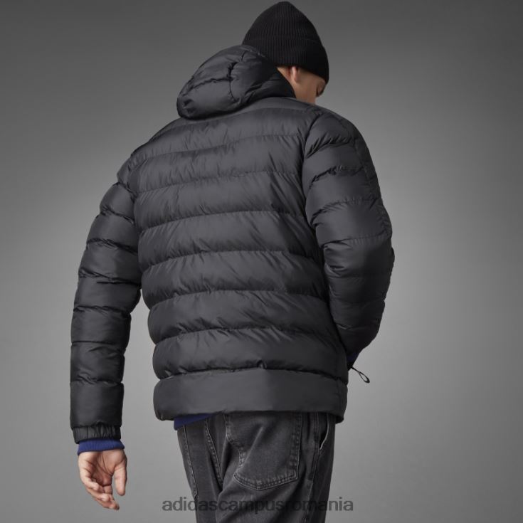 adidas campus romania jachetă neagră cu glugă cu greutate medie itavic cu 3 dungi bărbați negru J266N27016