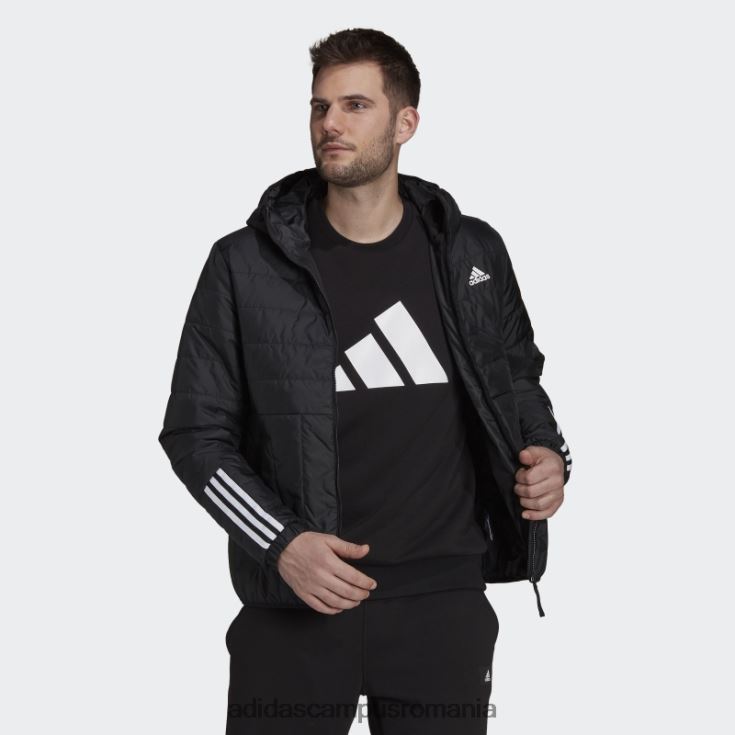adidas campus romania jachetă neagră cu glugă itavic cu 3 dungi adidas bărbați negru J266N213161