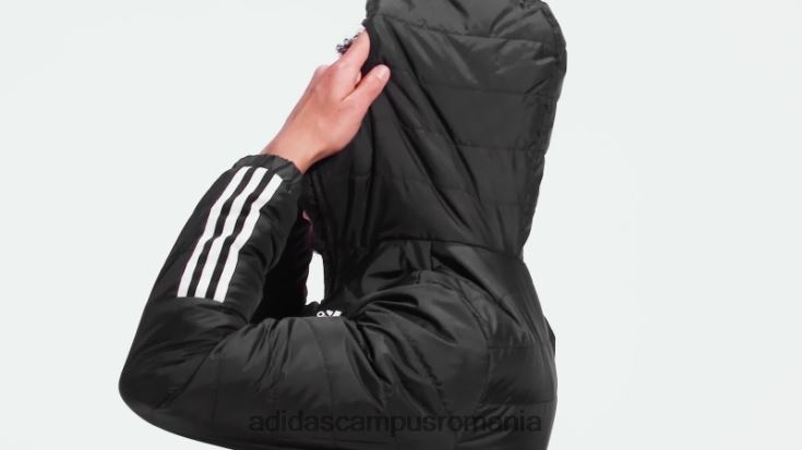adidas campus romania jachetă neagră cu glugă itavic cu 3 dungi adidas bărbați negru J266N213161