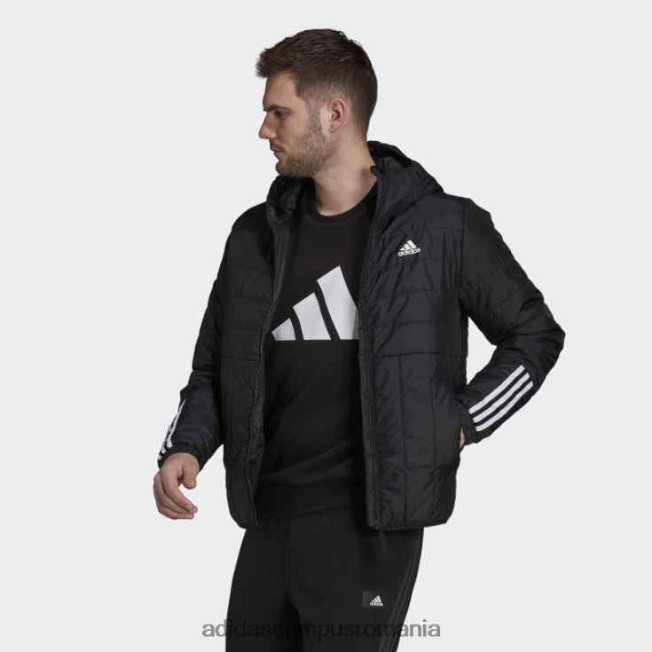 adidas campus romania jachetă neagră cu glugă itavic cu 3 dungi adidas bărbați negru J266N213161