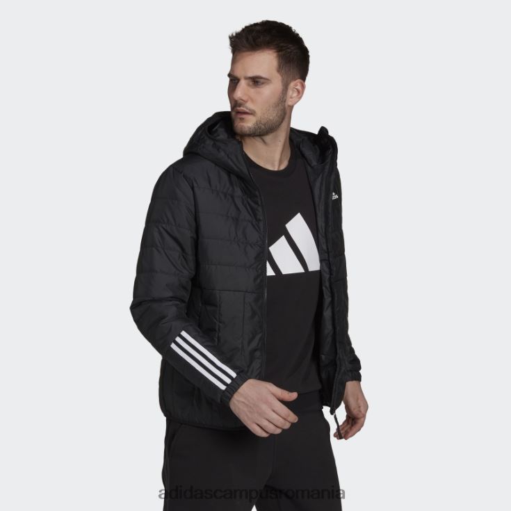 adidas campus romania jachetă neagră cu glugă itavic cu 3 dungi adidas bărbați negru J266N213161