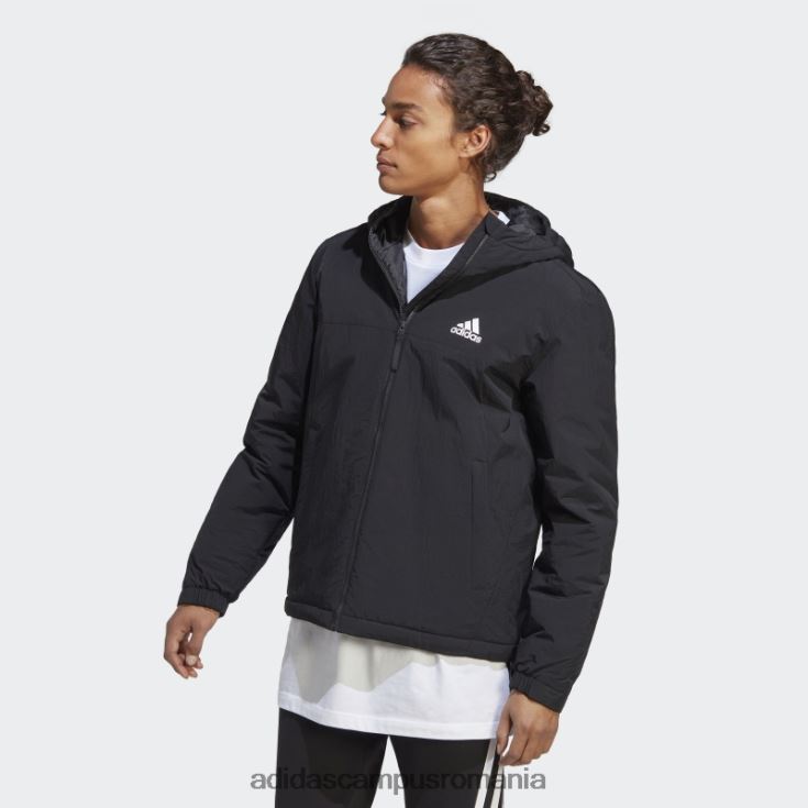 adidas campus romania jachetă neagră cu glugă izolată robustă bsc bărbați negru J266N213649