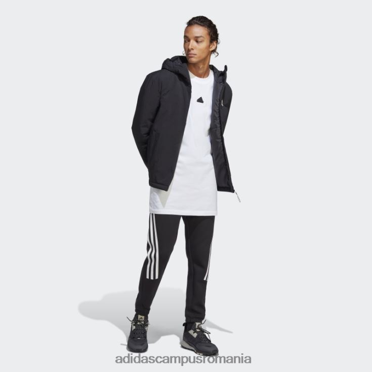 adidas campus romania jachetă neagră cu glugă izolată robustă bsc bărbați negru J266N213649