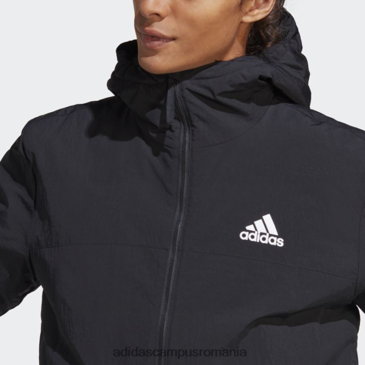 adidas campus romania jachetă neagră cu glugă izolată robustă bsc bărbați negru J266N213649