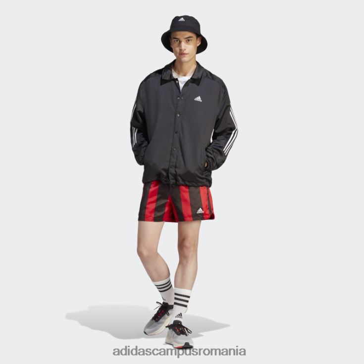 adidas campus romania jachetă neagră de antrenore din satin bărbați negru J266N25014