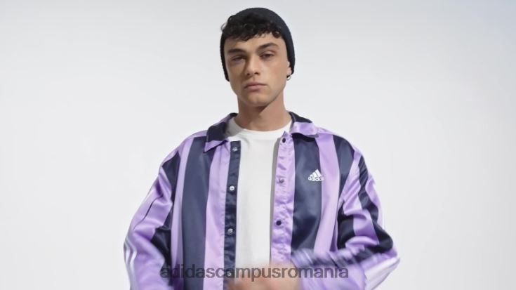 adidas campus romania jachetă violet din satin antrenori bărbați violet J266N25848