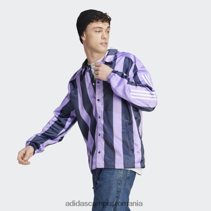 adidas campus romania jachetă violet din satin antrenori bărbați violet J266N25848