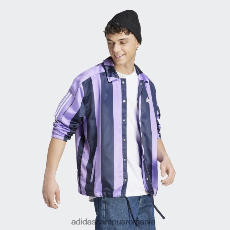 adidas campus romania jachetă violet din satin antrenori bărbați violet J266N25848
