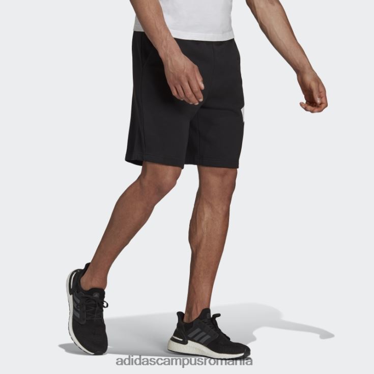 adidas campus romania îmbrăcăminte sport neagră icoane viitoare logo grafic pantaloni scurți moda bărbați negru J266N213754