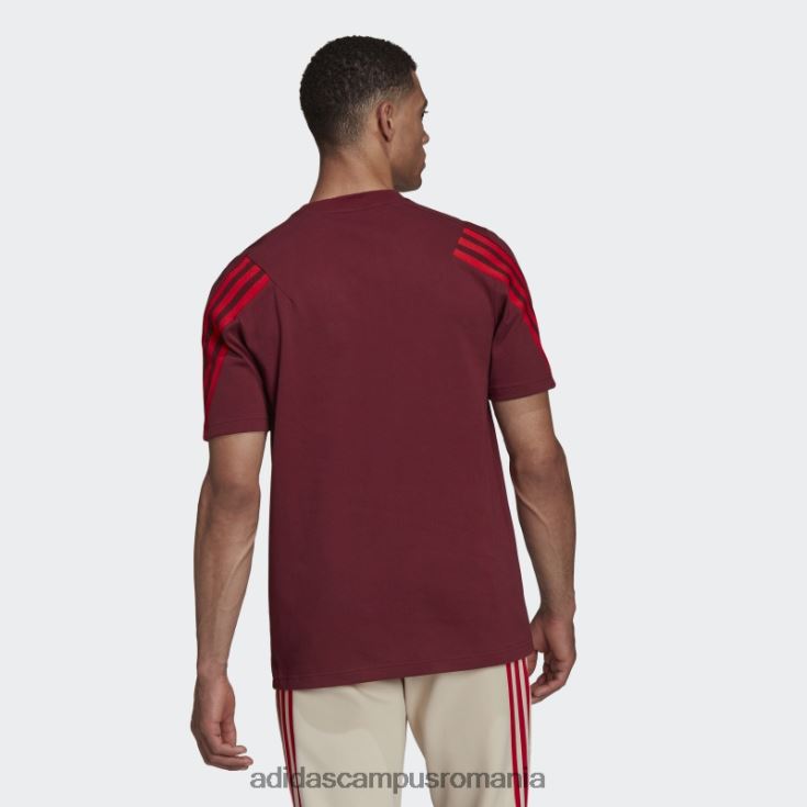 adidas campus romania îmbrăcăminte sport roșie icoane viitoare 3 dungi tricou fashion bărbați roșu J266N26350