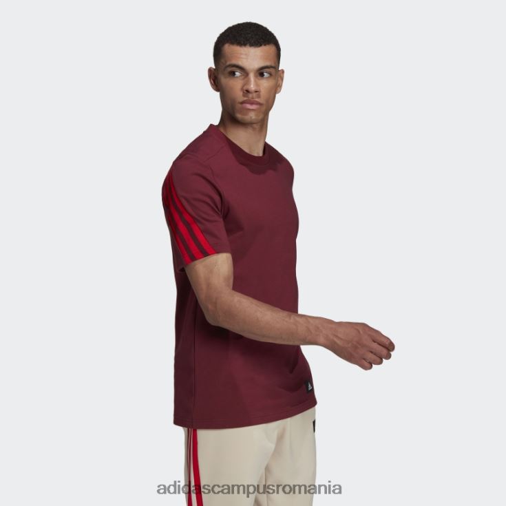 adidas campus romania îmbrăcăminte sport roșie icoane viitoare 3 dungi tricou fashion bărbați roșu J266N26350