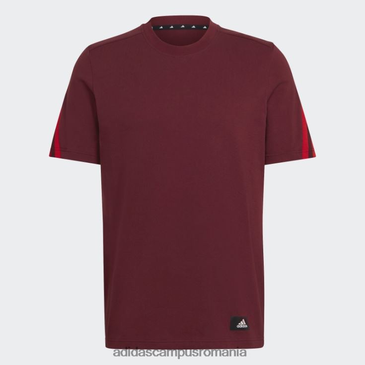 adidas campus romania îmbrăcăminte sport roșie icoane viitoare 3 dungi tricou fashion bărbați roșu J266N26350