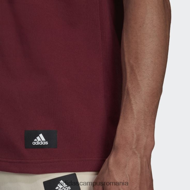 adidas campus romania îmbrăcăminte sport roșie icoane viitoare 3 dungi tricou fashion bărbați roșu J266N26350