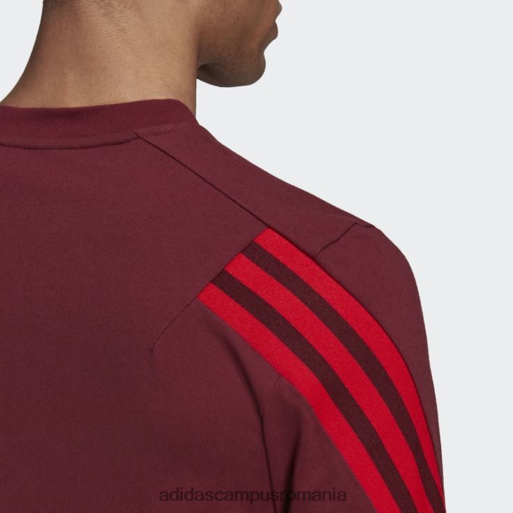 adidas campus romania îmbrăcăminte sport roșie icoane viitoare 3 dungi tricou fashion bărbați roșu J266N26350