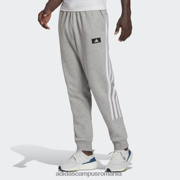 adidas campus romania mediu gri viitor iconi trei dungi pantaloni bărbați gri mediu/alb J266N27019