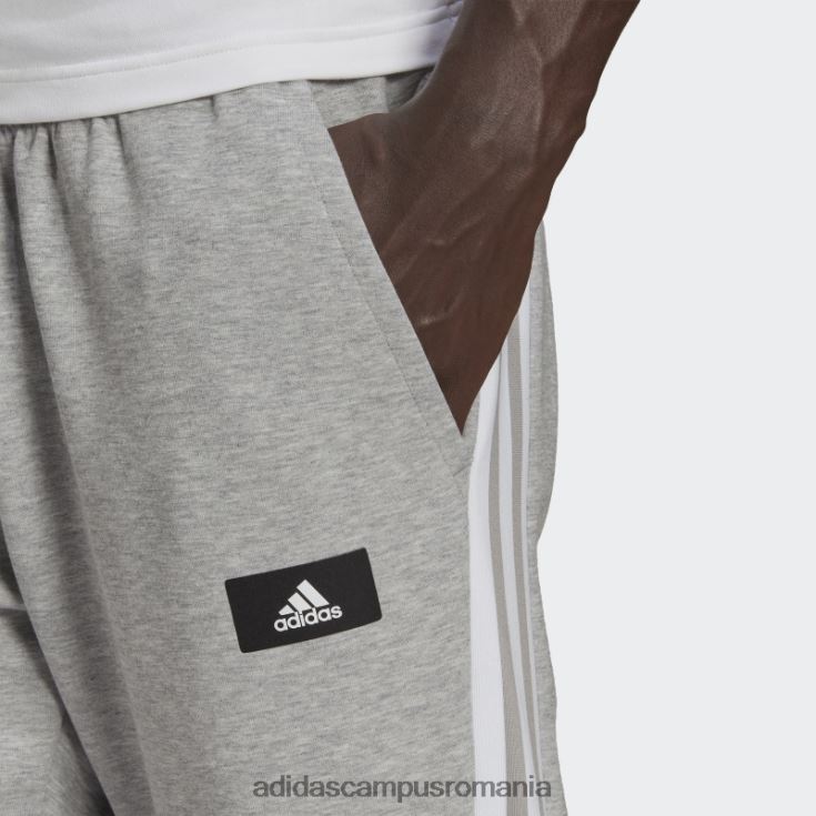 adidas campus romania mediu gri viitor iconi trei dungi pantaloni bărbați gri mediu/alb J266N27019