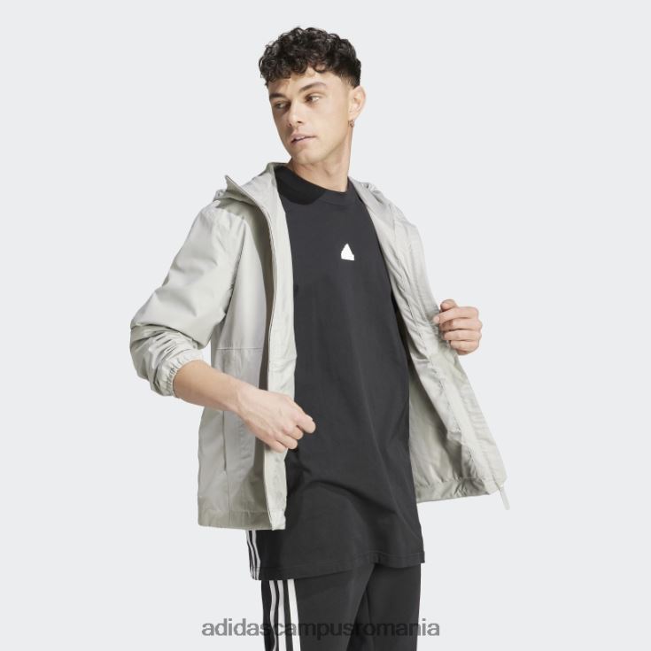adidas campus romania metal gri essentials rain.rdy jachetă bărbați gri metal J266N25447