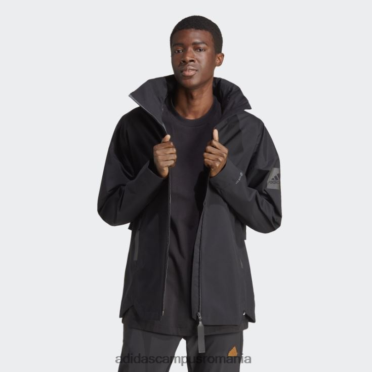 adidas campus romania myshelter rain.rdy jachetă neagră bărbați negru J266N26037