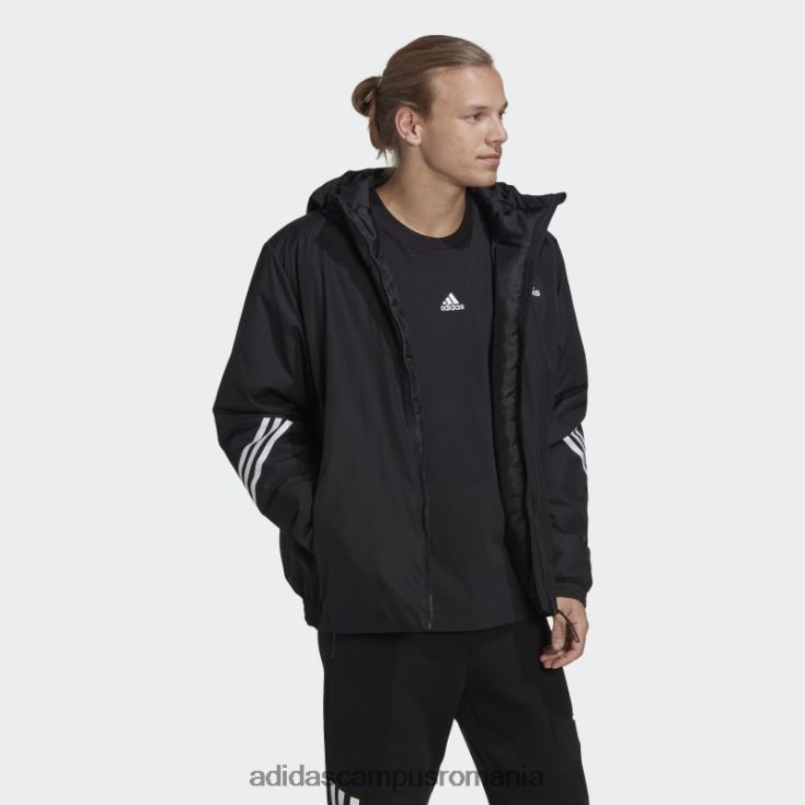adidas campus romania înapoi la jachetă sport cu glugă neagră adidas bărbați negru J266N214304