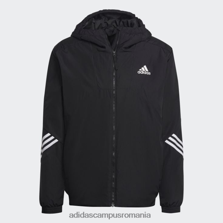 adidas campus romania înapoi la jachetă sport cu glugă neagră adidas bărbați negru J266N214304
