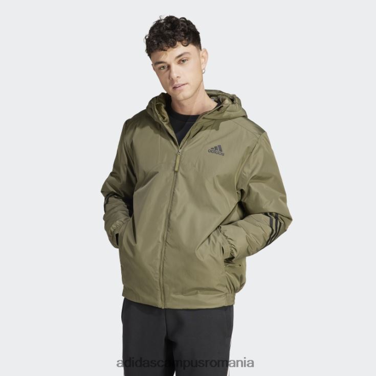 adidas campus romania înapoi la jachetă sport cu glugă olive bărbați măsline J266N214048