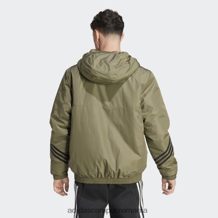 adidas campus romania înapoi la jachetă sport cu glugă olive bărbați măsline J266N214048
