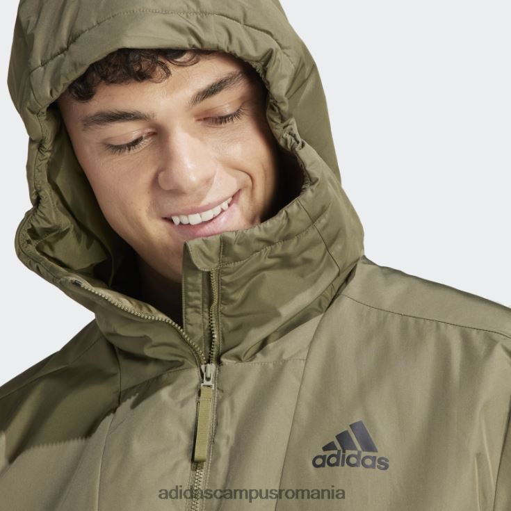 adidas campus romania înapoi la jachetă sport cu glugă olive bărbați măsline J266N214048
