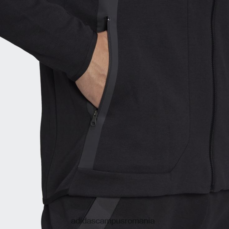 adidas campus romania neagră, concepută pentru jacheta cu fermoar complet pentru Gameday bărbați negru J266N27553
