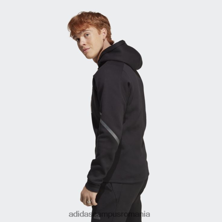 adidas campus romania negru, conceput pentru hanoracul cu fermoar complet pentru Gameday bărbați negru J266N25386