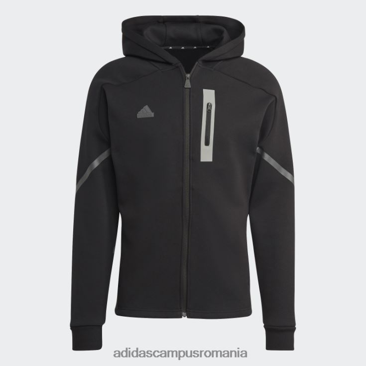 adidas campus romania negru, conceput pentru hanoracul cu fermoar complet pentru Gameday bărbați negru J266N25386