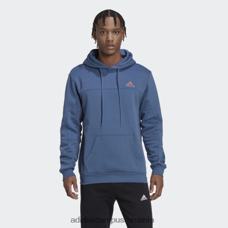 adidas campus romania oțel stadiul fleece insignă de sport hanorac bărbați oţel J266N26784