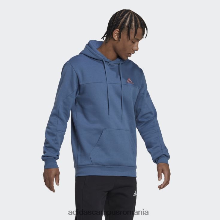 adidas campus romania oțel stadiul fleece insignă de sport hanorac bărbați oţel J266N26784
