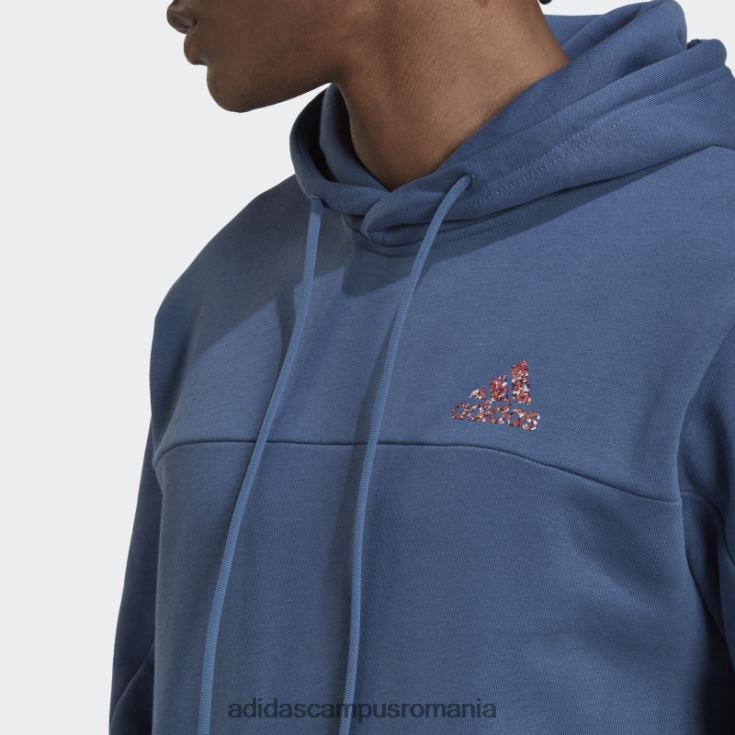 adidas campus romania oțel stadiul fleece insignă de sport hanorac bărbați oţel J266N26784