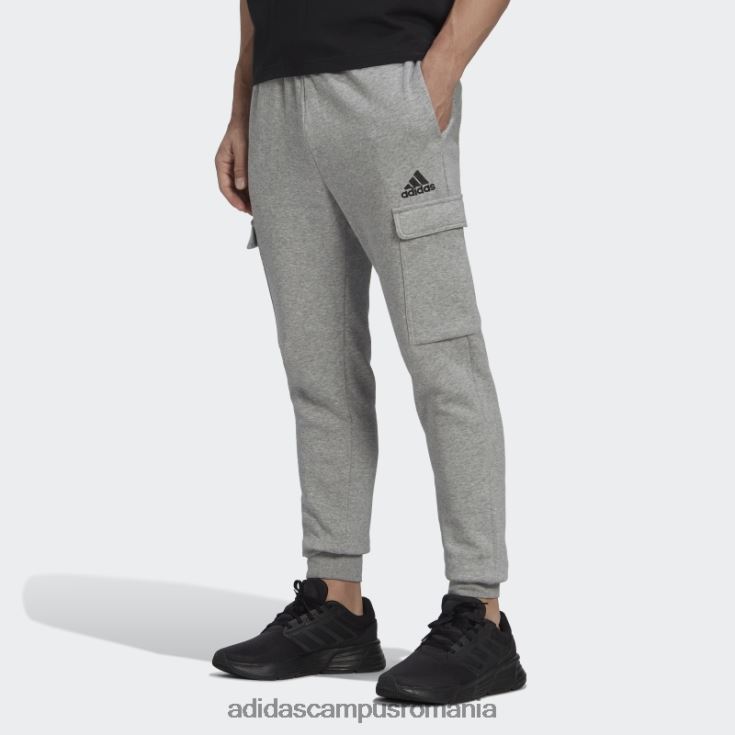adidas campus romania pantaloni cargo conici obișnuiți din lână, gri mediu, adidas bărbați gri mediu/negru J266N26915
