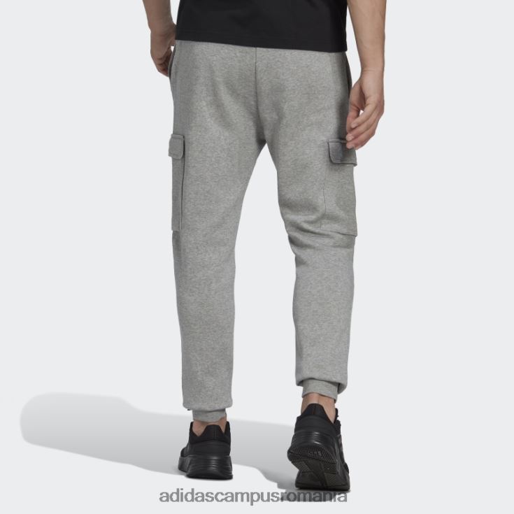 adidas campus romania pantaloni cargo conici obișnuiți din lână, gri mediu, adidas bărbați gri mediu/negru J266N26915