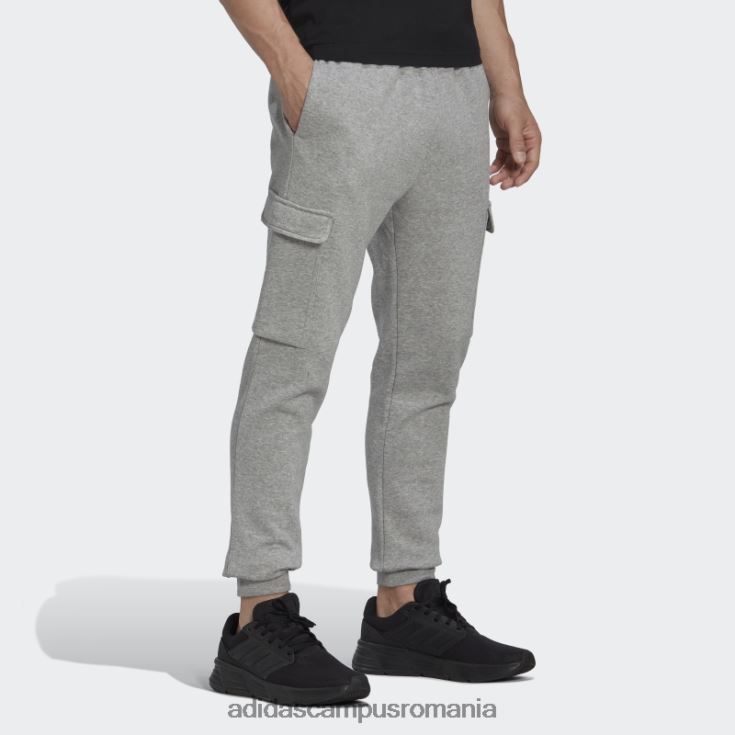 adidas campus romania pantaloni cargo conici obișnuiți din lână, gri mediu, adidas bărbați gri mediu/negru J266N26915