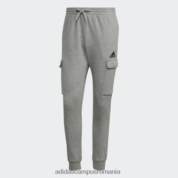 adidas campus romania pantaloni cargo conici obișnuiți din lână, gri mediu, adidas bărbați gri mediu/negru J266N26915