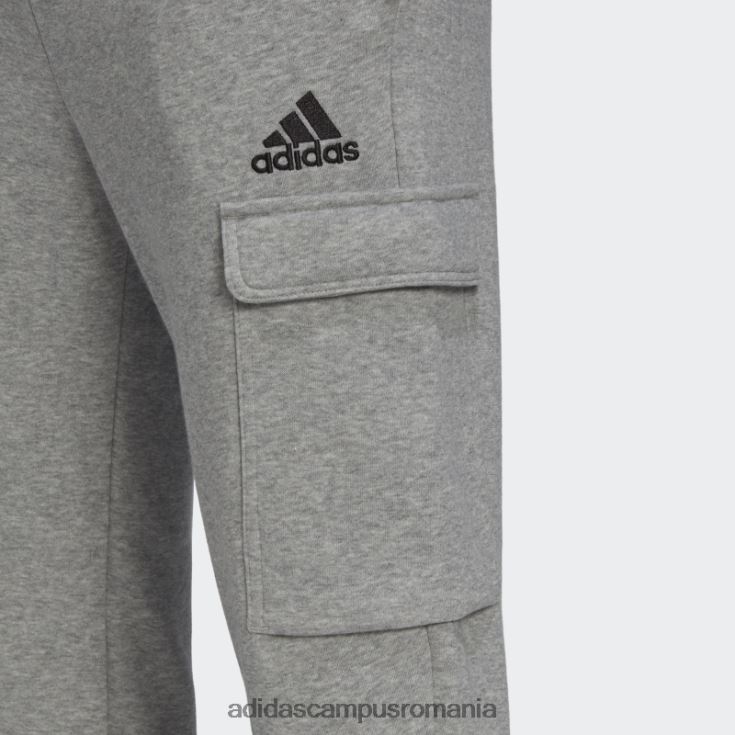 adidas campus romania pantaloni cargo conici obișnuiți din lână, gri mediu, adidas bărbați gri mediu/negru J266N26915