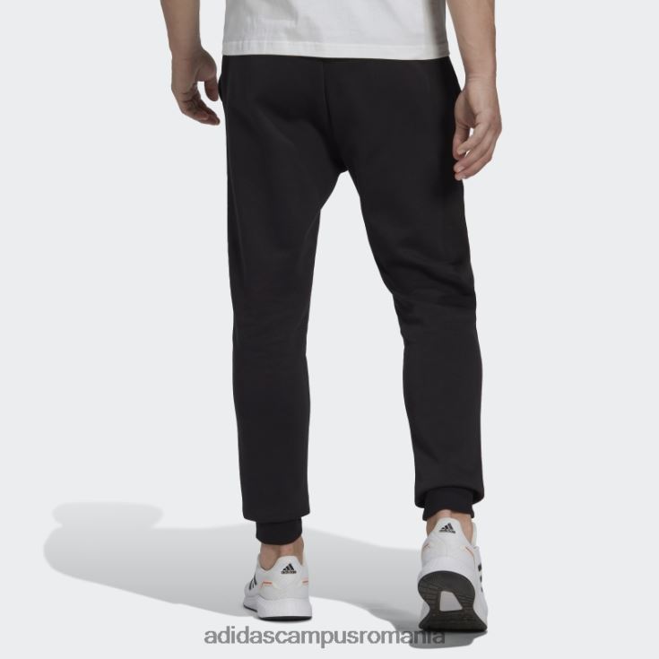 adidas campus romania pantaloni conici obișnuiți din lână essentials negru adidas bărbați alb negru J266N25574