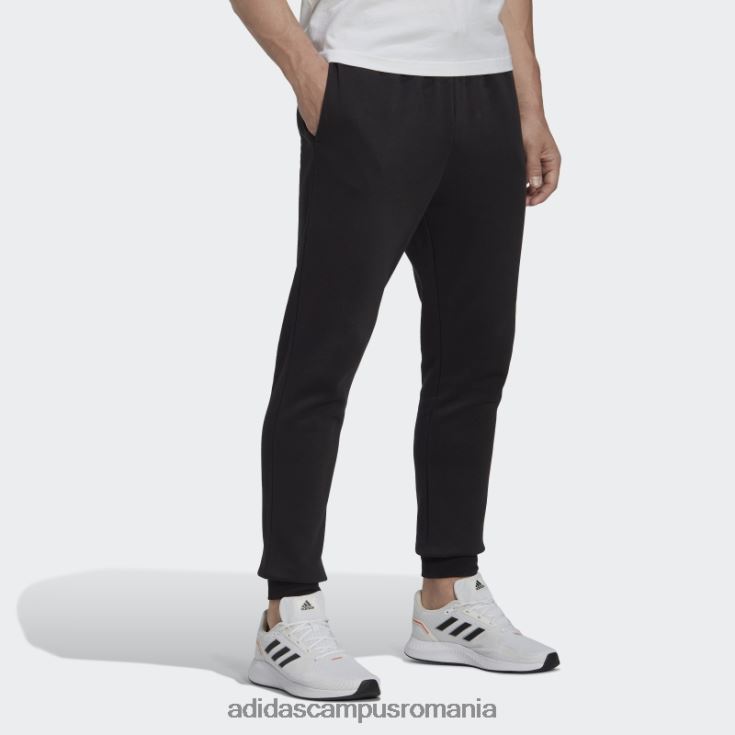 adidas campus romania pantaloni conici obișnuiți din lână essentials negru adidas bărbați alb negru J266N25574