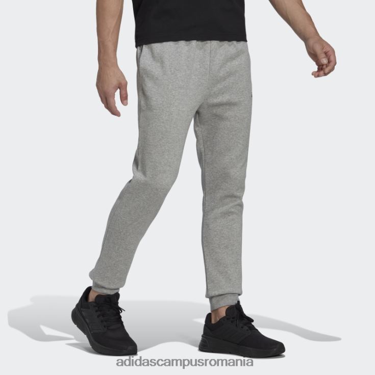 adidas campus romania pantaloni conici obișnuiți din lână gri mediu essentials bărbați gri mediu/negru J266N25476