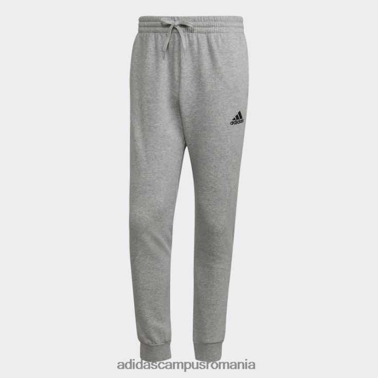 adidas campus romania pantaloni conici obișnuiți din lână gri mediu essentials bărbați gri mediu/negru J266N25476