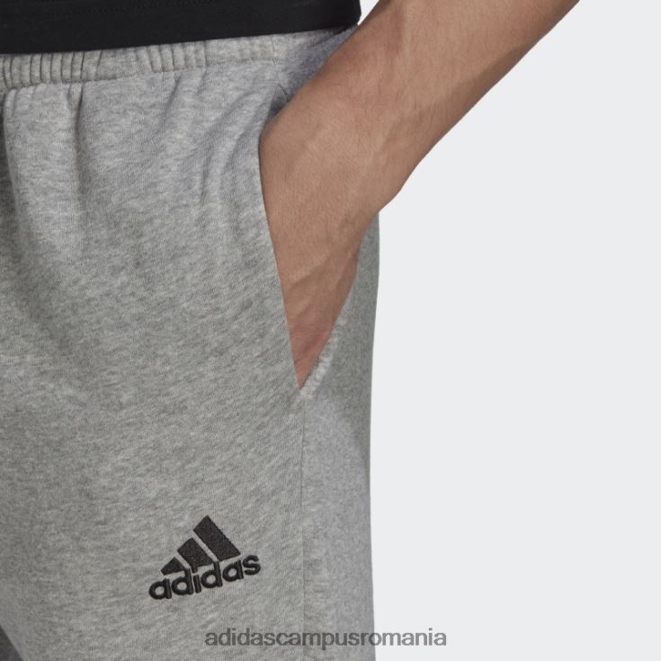 adidas campus romania pantaloni conici obișnuiți din lână gri mediu essentials bărbați gri mediu/negru J266N25476