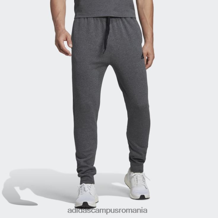 adidas campus romania pantaloni conici obișnuiți din lână gri închis bărbați gri închis negru/negru J266N26299