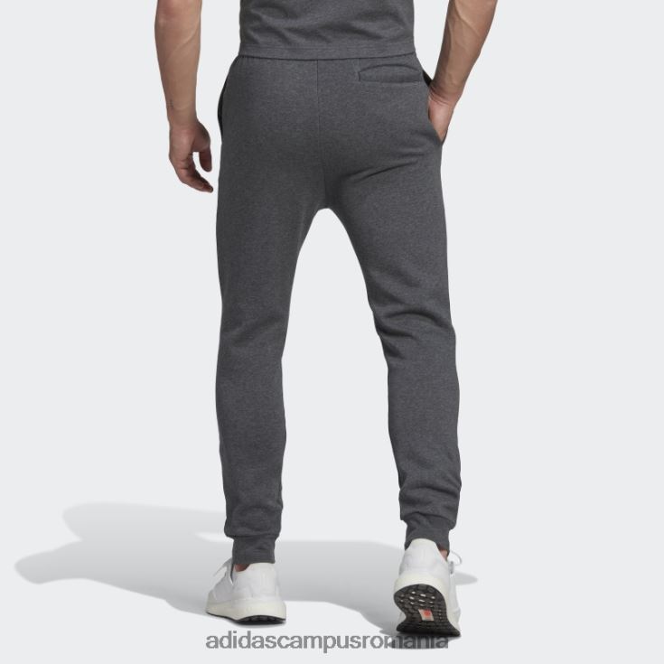 adidas campus romania pantaloni conici obișnuiți din lână gri închis bărbați gri închis negru/negru J266N26299