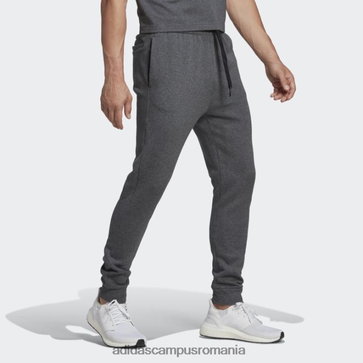 adidas campus romania pantaloni conici obișnuiți din lână gri închis bărbați gri închis negru/negru J266N26299