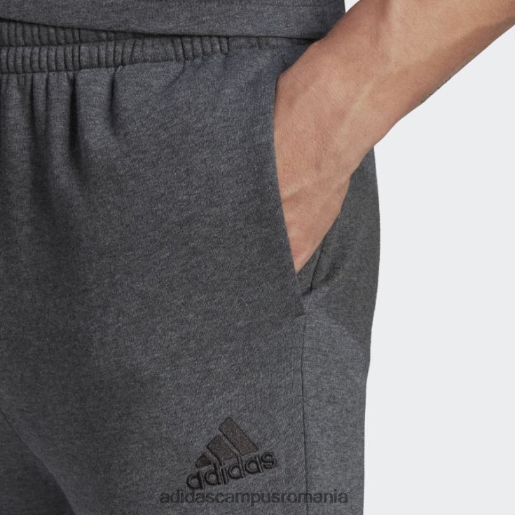 adidas campus romania pantaloni conici obișnuiți din lână gri închis bărbați gri închis negru/negru J266N26299