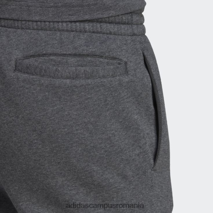 adidas campus romania pantaloni conici obișnuiți din lână gri închis bărbați gri închis negru/negru J266N26299