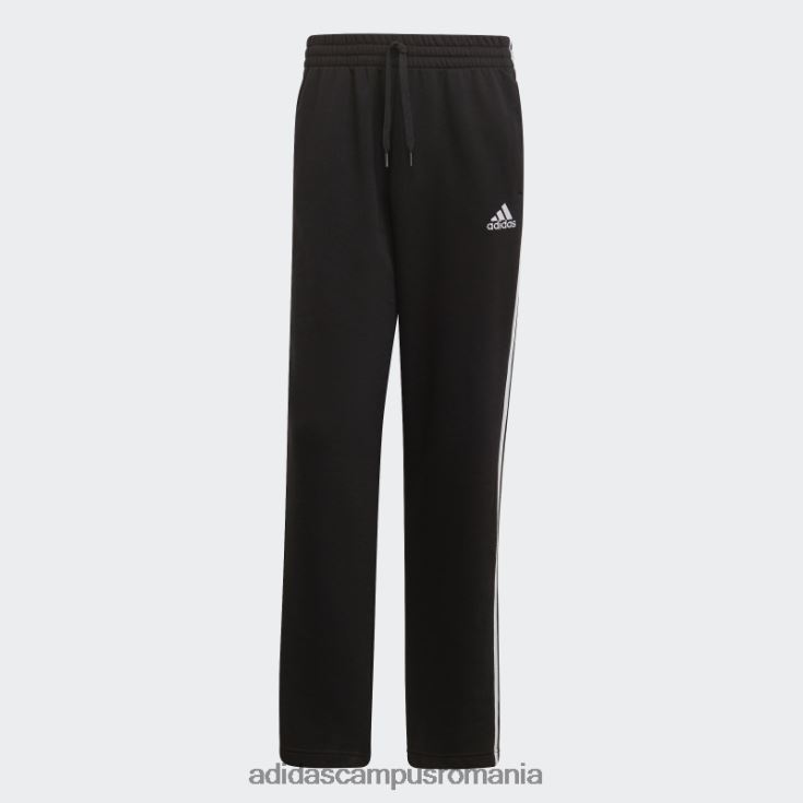 adidas campus romania pantaloni cu 3 dungi din fleece black essentials bărbați negru J266N26671